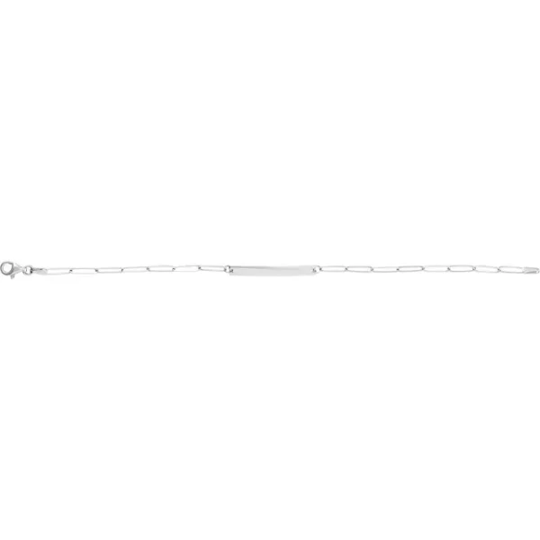 Engravable Bar 7" Bracelet, 14K White