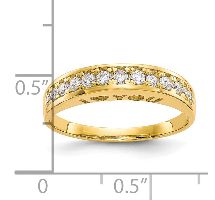 10C1168--8 10k I LOVE YOU FOREVER CZ Ring