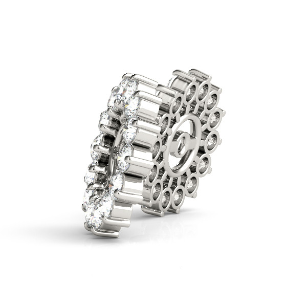 39032-White-1 Diamond Jacket Earrings, in White Gold - 40020