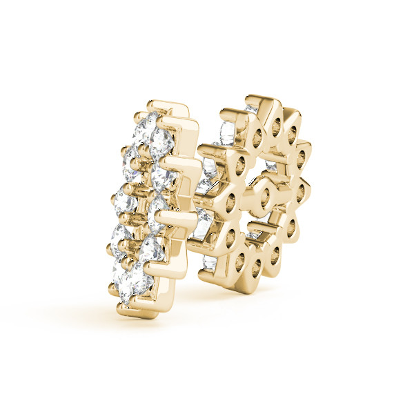 39299-Yellow-1 Diamond Jacket Earrings, in Yellow Gold - 40488