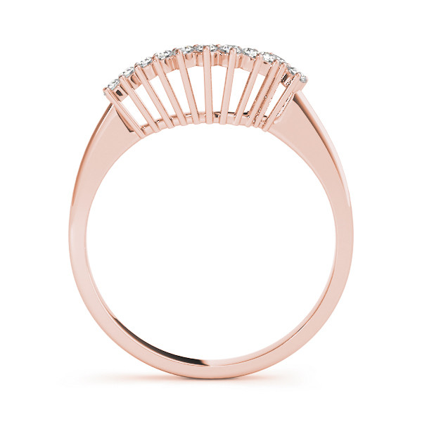 39709-Pink-1 Curverd Wedding Ring, in Rose Gold - 50088