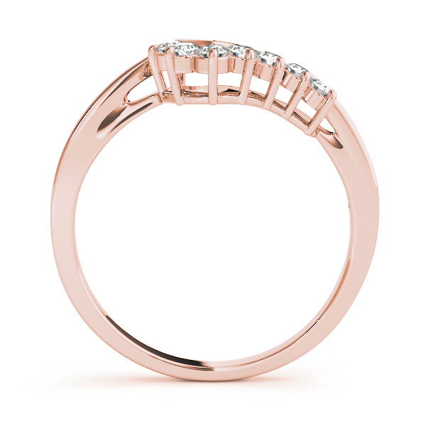 39713-Pink-1 Curverd Wedding Ring, in Rose Gold - 50097