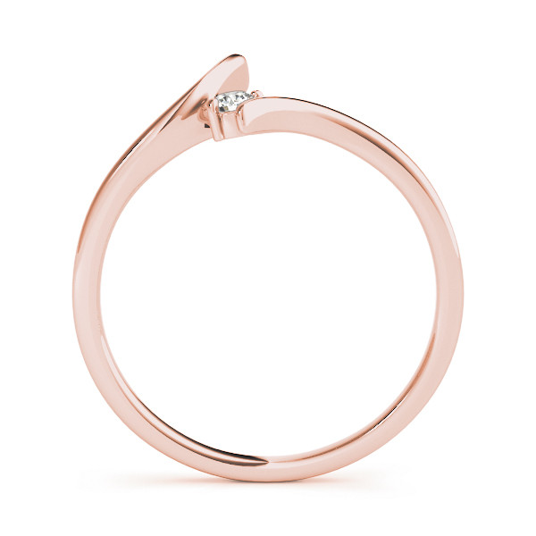 39743-Pink-1 Curverd Wedding Ring, in Rose Gold - 50192