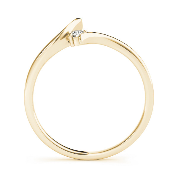39743-Yellow-1 Curverd Wedding Ring, in Yellow Gold - 50192