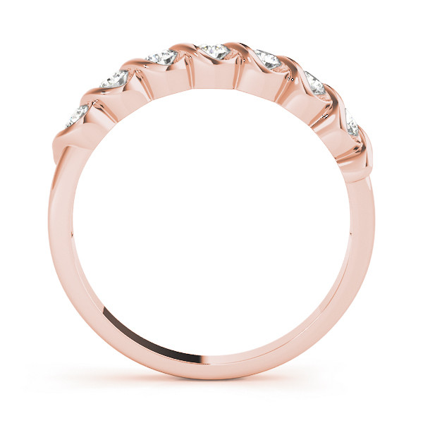 39745-Pink-1 Wedding S Band, in Rose Gold - 50204
