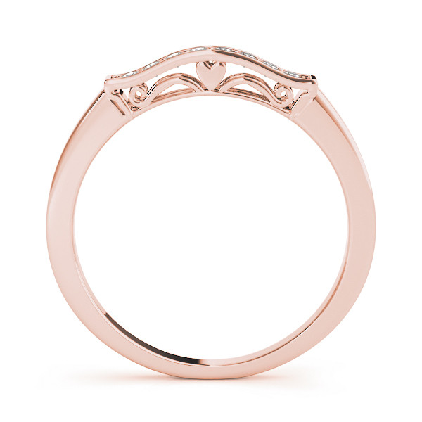 39767-Pink-1 Channel Set Wedding Ring, in Rose Gold - 50251