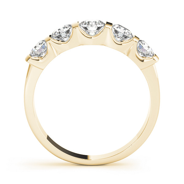 39780-Yellow-1 Bar Set Wedding Ring, in Yellow Gold - 50267