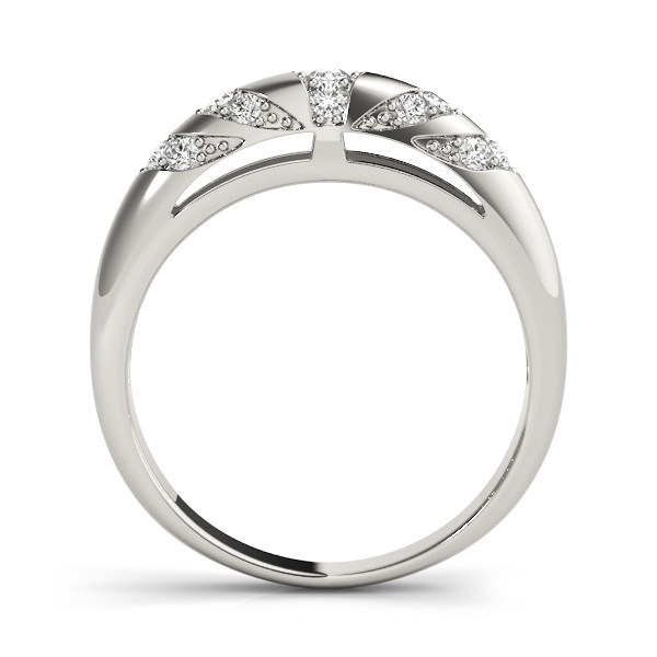 39868-White-1 Pave Wedding Ring, in Platinum - 50307