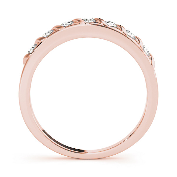 40002-Pink-1 Wedding S Band, in Rose Gold - 50366