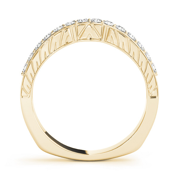 40144-Yellow-1 Curverd Wedding Ring, in Yellow Gold - 50411
