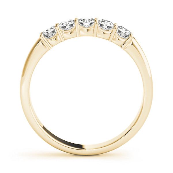 40230-Yellow-1 Prong Set Wedding Ring, in Yellow Gold - 50437
