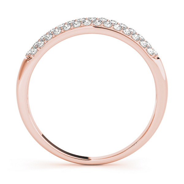 40288-Pink-1 Pave Wedding Ring, in Rose Gold - 50466