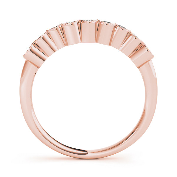 40312-Pink-1 Curverd Wedding Ring, in Rose Gold - 50483