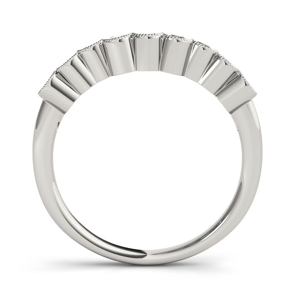 40312-White-1 Curverd Wedding Ring, in White Gold - 50483
