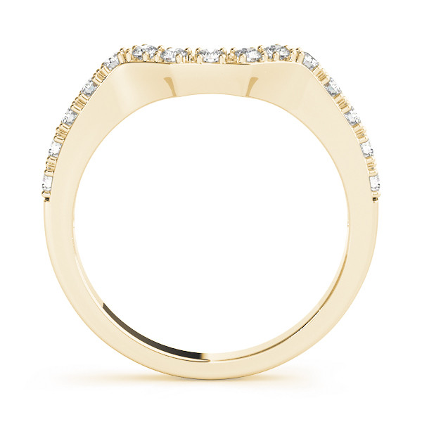 40334-Yellow-1 Curverd Wedding Ring, in Yellow Gold - 50494