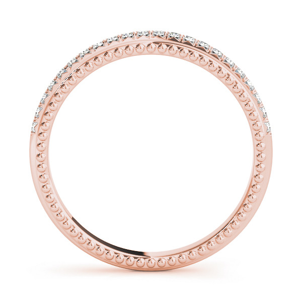 40380-Pink-1 Prong Set Wedding Ring, in Rose Gold - 50514