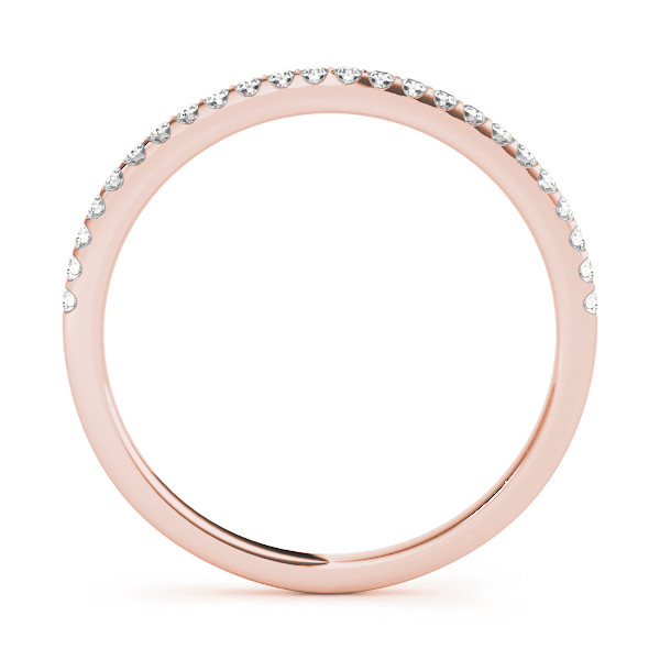 40386-Pink-1 Prong Set Wedding Ring, in Rose Gold - 50517