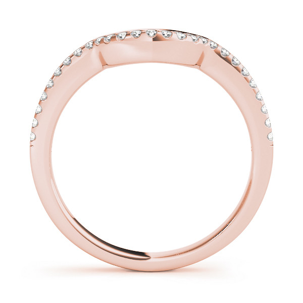 40412-Pink-1 Curverd Wedding Ring, in Rose Gold - 50527