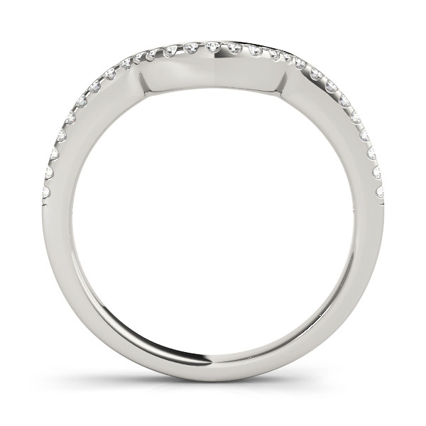 40412-White-1 Curverd Wedding Ring, in Platinum - 50527