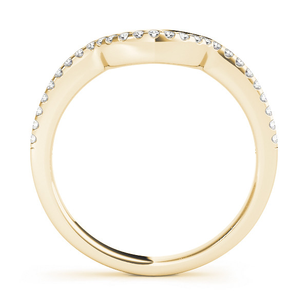 40412-Yellow-1 Curverd Wedding Ring, in Yellow Gold - 50527