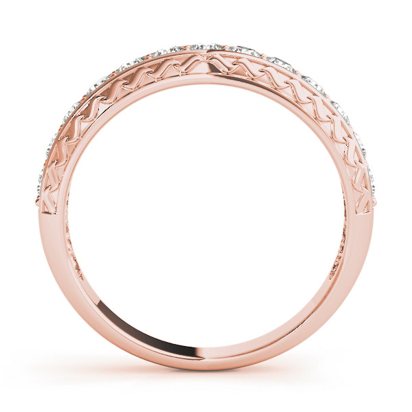 40713-Pink-1 Prong Set Wedding Ring, in Rose Gold - 50615