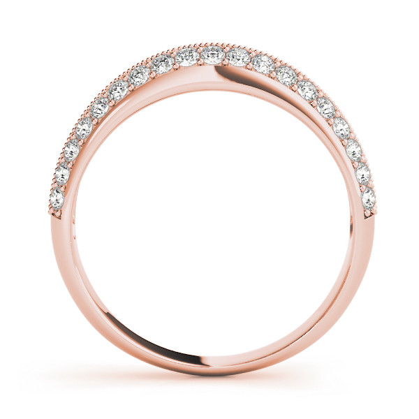 40715-Pink-1 Pave Wedding Ring, in Rose Gold - 50616