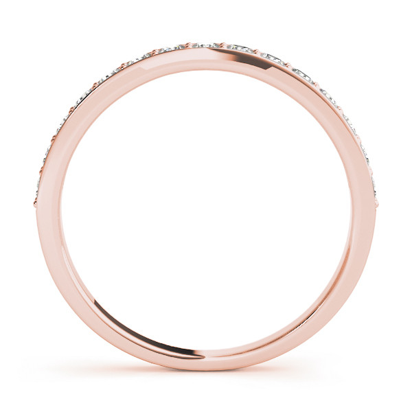 40723-Pink-1 Prong Set Wedding Ring, in Rose Gold - 50620