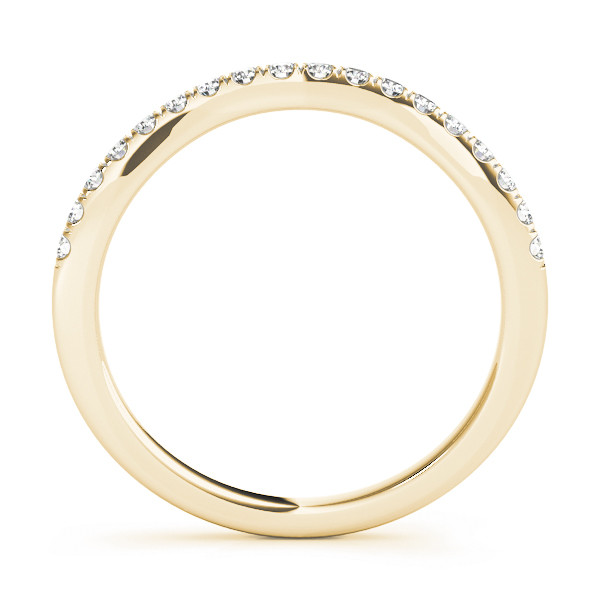 40851-Yellow-1 Prong Set Wedding Ring, in Yellow Gold - 50651