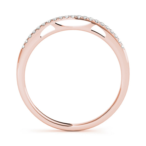 40962-Pink-1 Prong Set Wedding Ring, in Rose Gold - 50788
