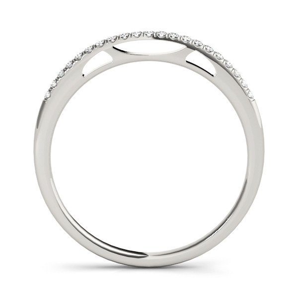 40962-White-1 Prong Set Wedding Ring, in White Gold - 50788