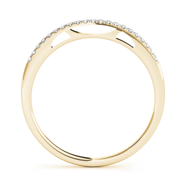 40962-Yellow-1 Prong Set Wedding Ring, in Yellow Gold - 50788