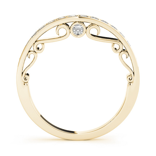 40982-Yellow-1 Curverd Wedding Ring, in Yellow Gold - 50798