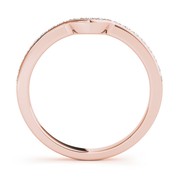 40999-Pink-1 Prong Set Wedding Ring, in Rose Gold - 50805