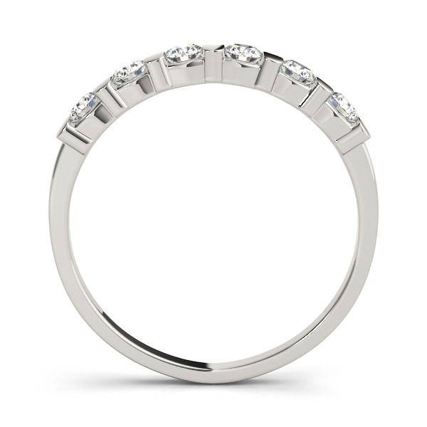41113-White-1 Bar Set Wedding Ring, in Platinum - 80073