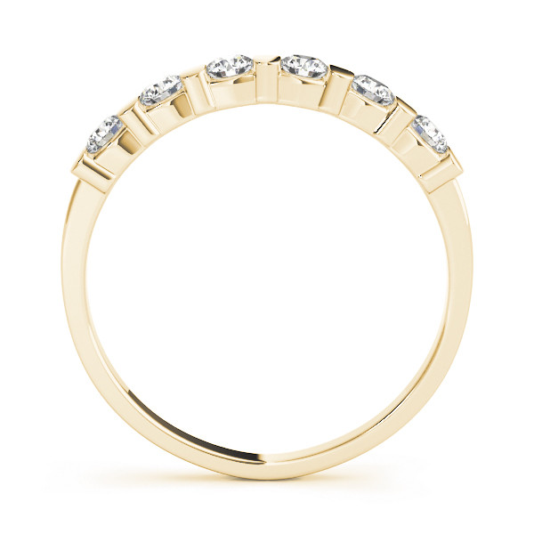 41113-Yellow-1 Bar Set Wedding Ring, in Yellow Gold - 80073