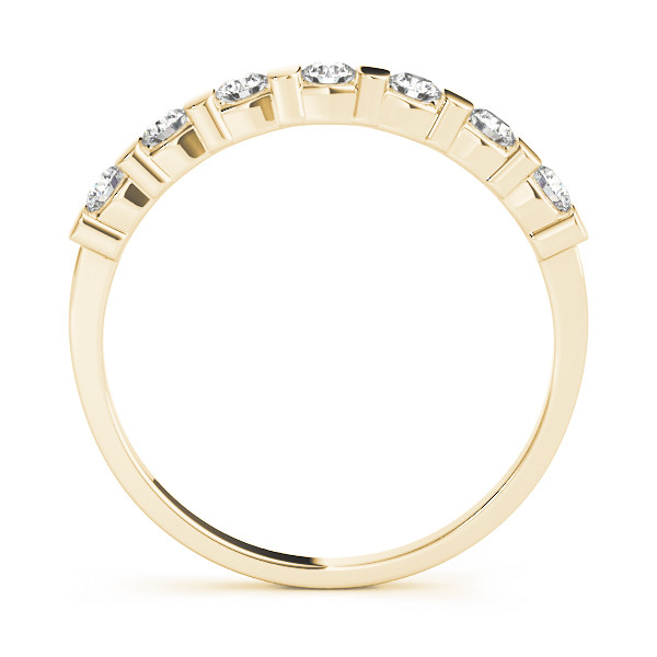 41125-Yellow-1 Bar Set Wedding Ring, in Yellow Gold - 80094