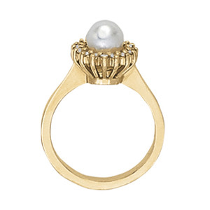 41219-White-1 Color Fashion Ring, Pearl Shape, in White Gold - 80215