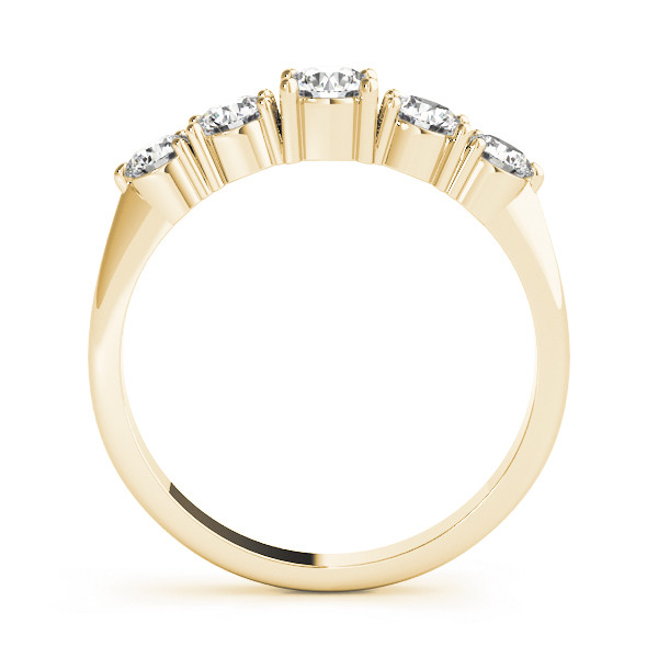 41248-Yellow-1 Prong Set Wedding Ring, Round Shape, in Yellow Gold - 80304
