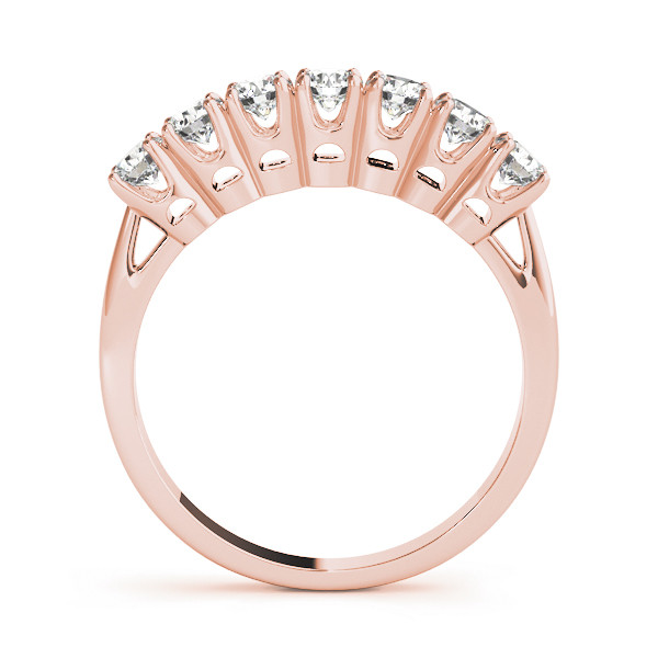 41430-Pink-1 Prong Set Wedding Ring, in Rose Gold - 80758