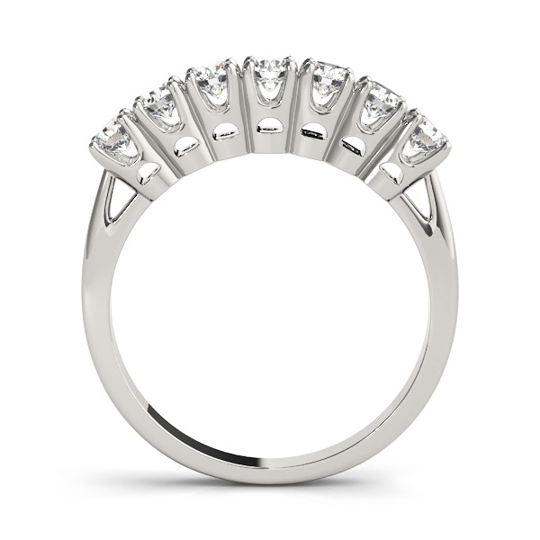 41430-White-1 Prong Set Wedding Ring, in White Gold - 80758
