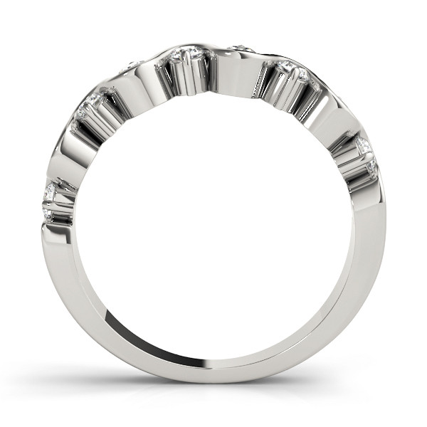 41434-White-1 Wedding S Band, in White Gold - 80766