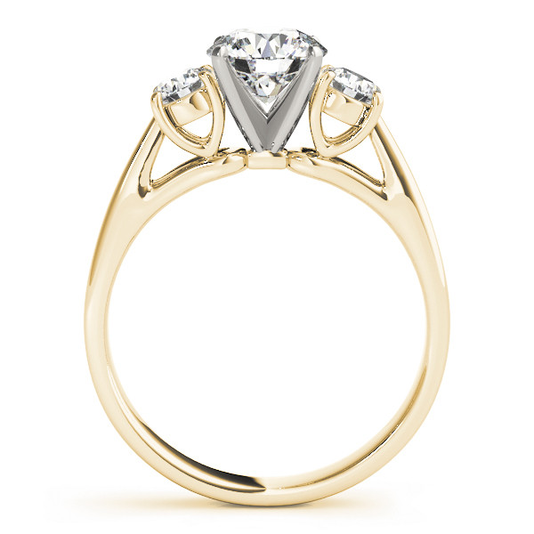 41435-Yellow-1 Three Stone Engagement Ring, Round Shape, in Yellow Gold - 80767