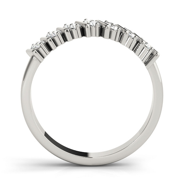 41502-White-1 Wedding S Band, in White Gold - 80955