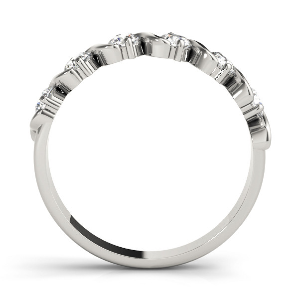 41508-White-1 Wedding S Band, in Platinum - 80975