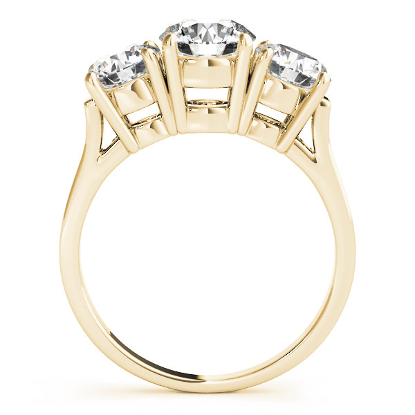 41538-Yellow-1 Three Stone Engagement Ring, Round Shape, in Yellow Gold - 81073