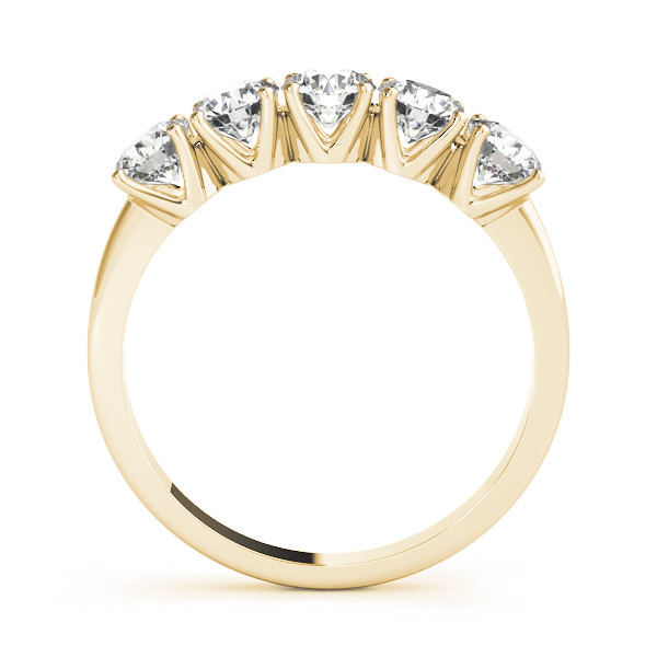 41630-Yellow-1 Prong Set Wedding Ring, in Yellow Gold - 81353