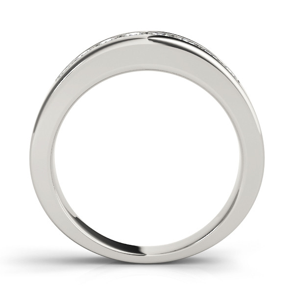41806-White-1 Channel Set Wedding Ring, in Platinum - 81697