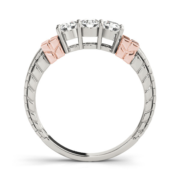 41940-Pink-1 Prong Set Wedding Ring, in Rose Gold - 81859