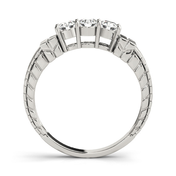 41940-White-1 Prong Set Wedding Ring, in Platinum - 81859