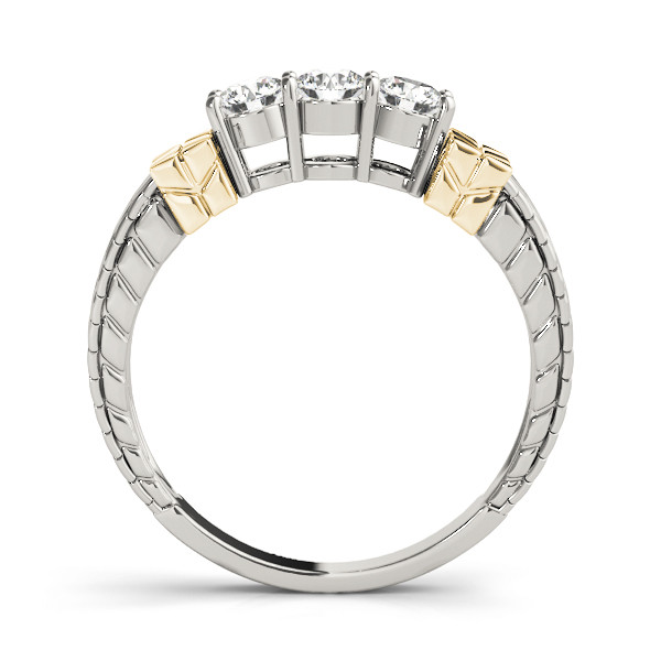 41940-Yellow-1 Prong Set Wedding Ring, in Yellow Gold - 81859
